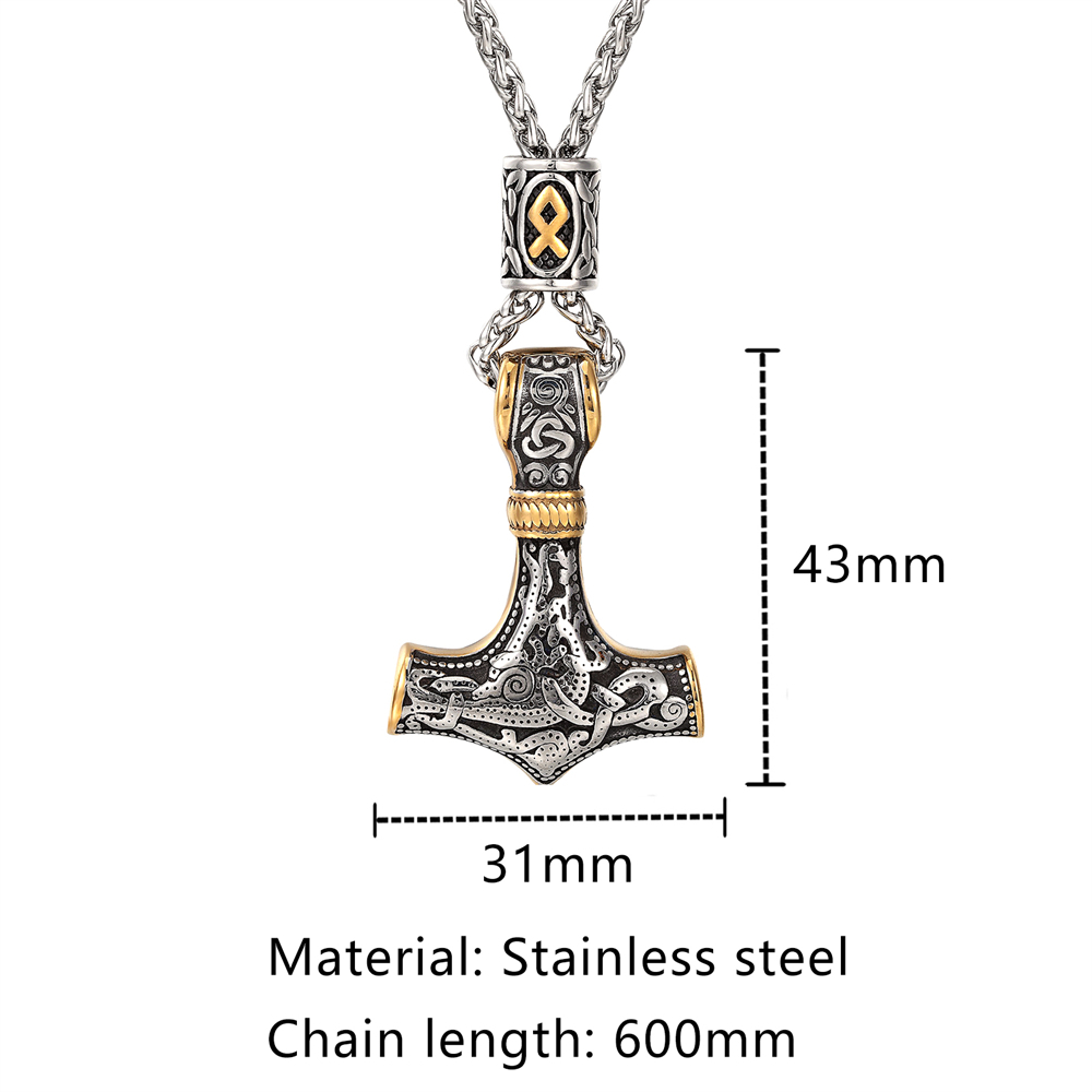 Gold Plated Norse Runes Beads  - đánh giá và giá Battle Rope Anchor