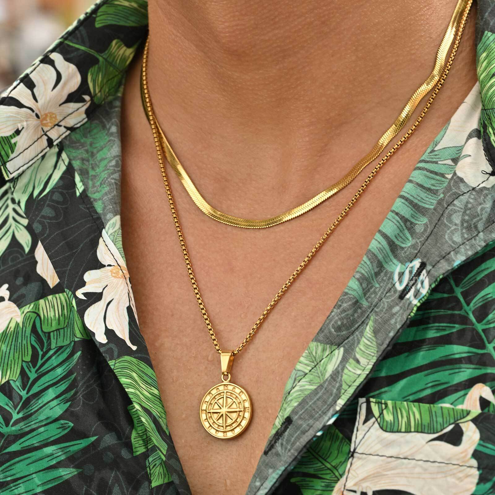 2pcs/set Compass Necklace for  - đánh giá và giá Battle Rope Anchor