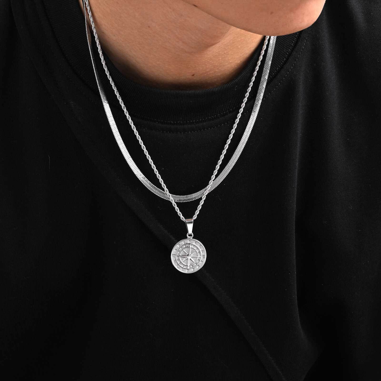 2pcs/set Compass Necklace for  - đánh giá và giá Battle Rope Anchor